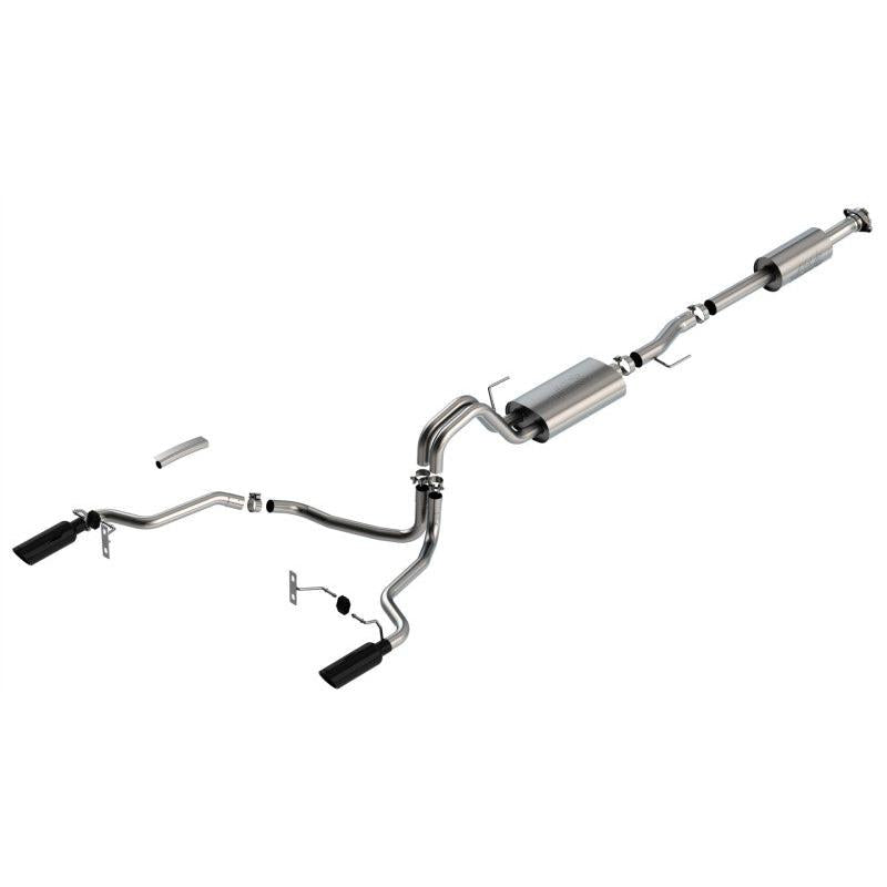 Borla F-150 2021 5.0L 4dr CC SB EC STB Lariat/KR/Pltm/LTD 3/2.25 SRE Cat-Back Touring Black CHR Tips-SR1 Performance