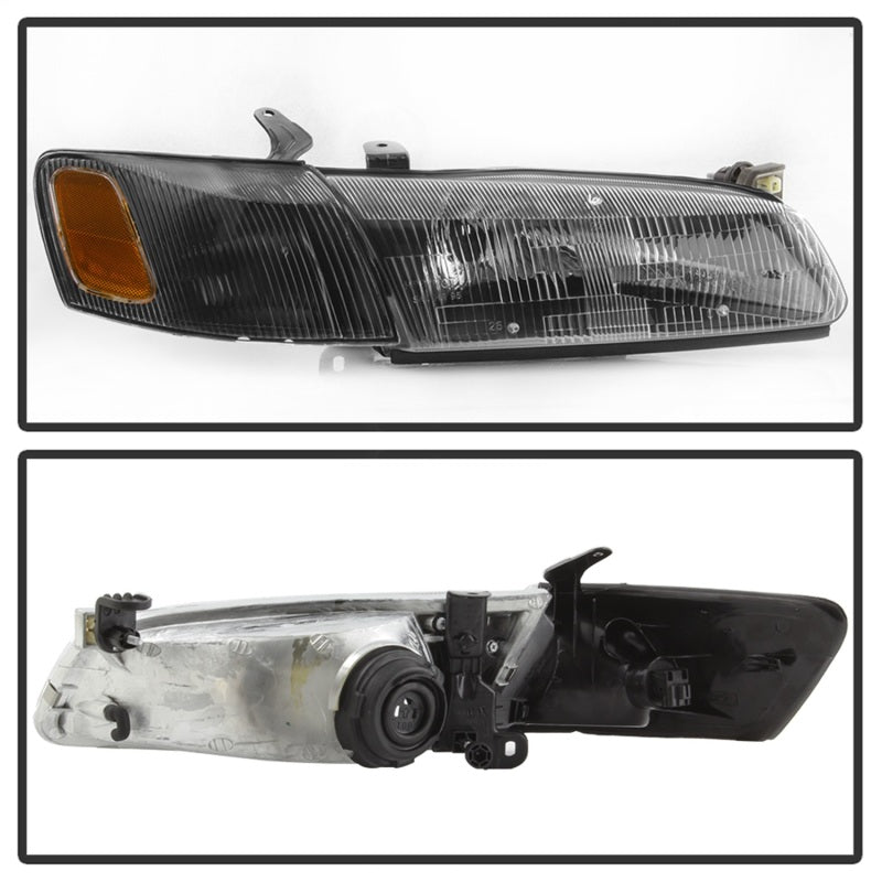 xTune 97-99 Toyota Camry 4pc OEM Style Headlights w/Corner Lights - Black (HD-JH-TCAM97-SET-BK)-SR1 Performance