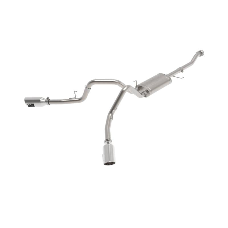 aFe Vulcan 3in 304 SS Cat-Back Exhaust 2021 Ford F-150 V6 2.7L/3.5L (tt)/V8 5.0L w/ Polished Tips