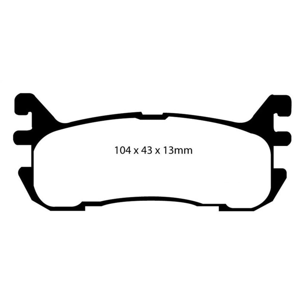 EBC Redstuff Ceramic Low Dust Rear Brake Pads for Mazda Miata and Ford Escort – Part DP31003C