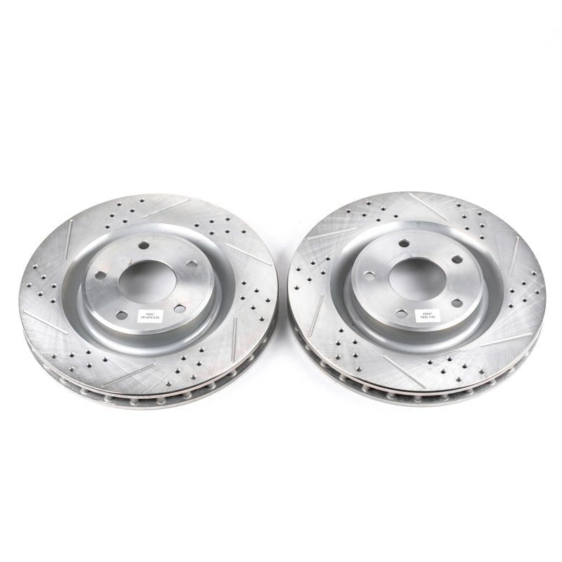 Power Stop 05-07 Cadillac XLR Front Evolution Drilled & Slotted Rotors - Pair-SR1 Performance