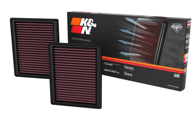K&N 2023 Nissan Z 3.0L V6 Replacement Air Filter (Includes 2 Filters)-SR1 Performance