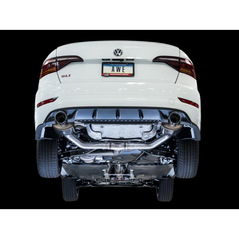 AWE Tuning 18-21 Volkswagen Jetta GLI Mk7 Touring Exhaust - Chrome Silver Tips (Fits High-Flow DP)