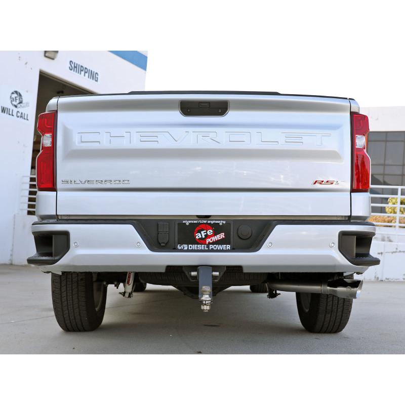 aFe 23-24 GM Trucks L6 Large Bore-HD 3 IN 409 Stainless Steel DPF-Back Exhaust System w/Polished Tip