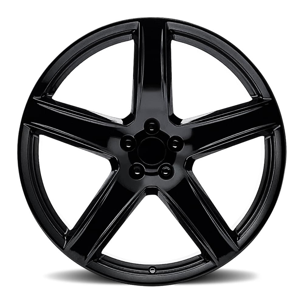 FR 77 – DODGE HELLCAT HC2 REPLICA WHEELS-Gloss Black 22x10 5x5.5 + 25.4 HB 77.8