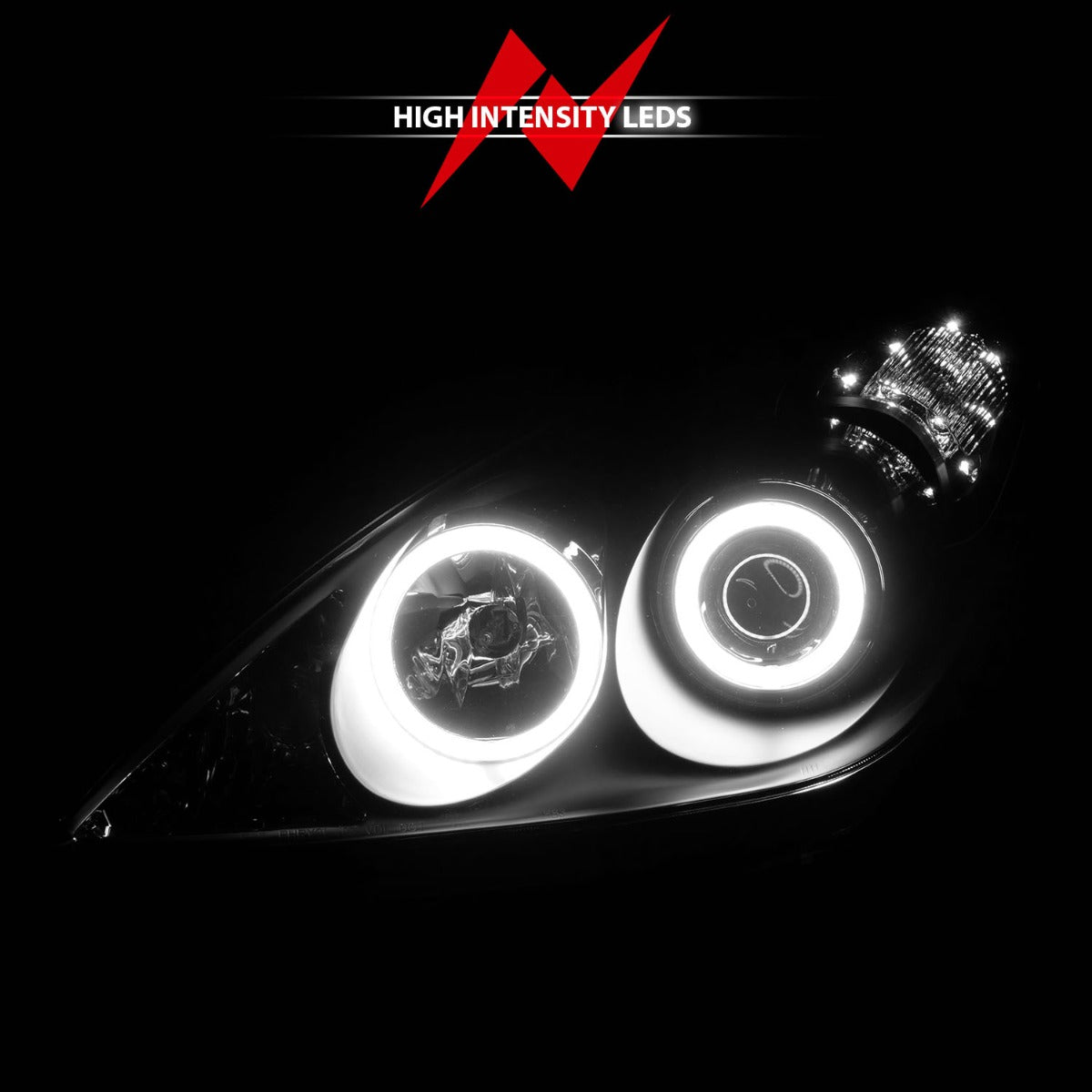 LEXUS ES 300 02-03 / ES 330 04 PROJECTOR HEADLIGHTS BLACK W/ RX HALO (NOT FOR FACTORY HID MODELS)