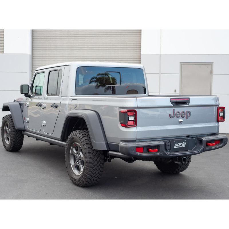 Borla 2020 Jeep Gladiator JT 3.6L V6 AWD 2.75in Touring Climber Black Turndown Tip & Over-Axle