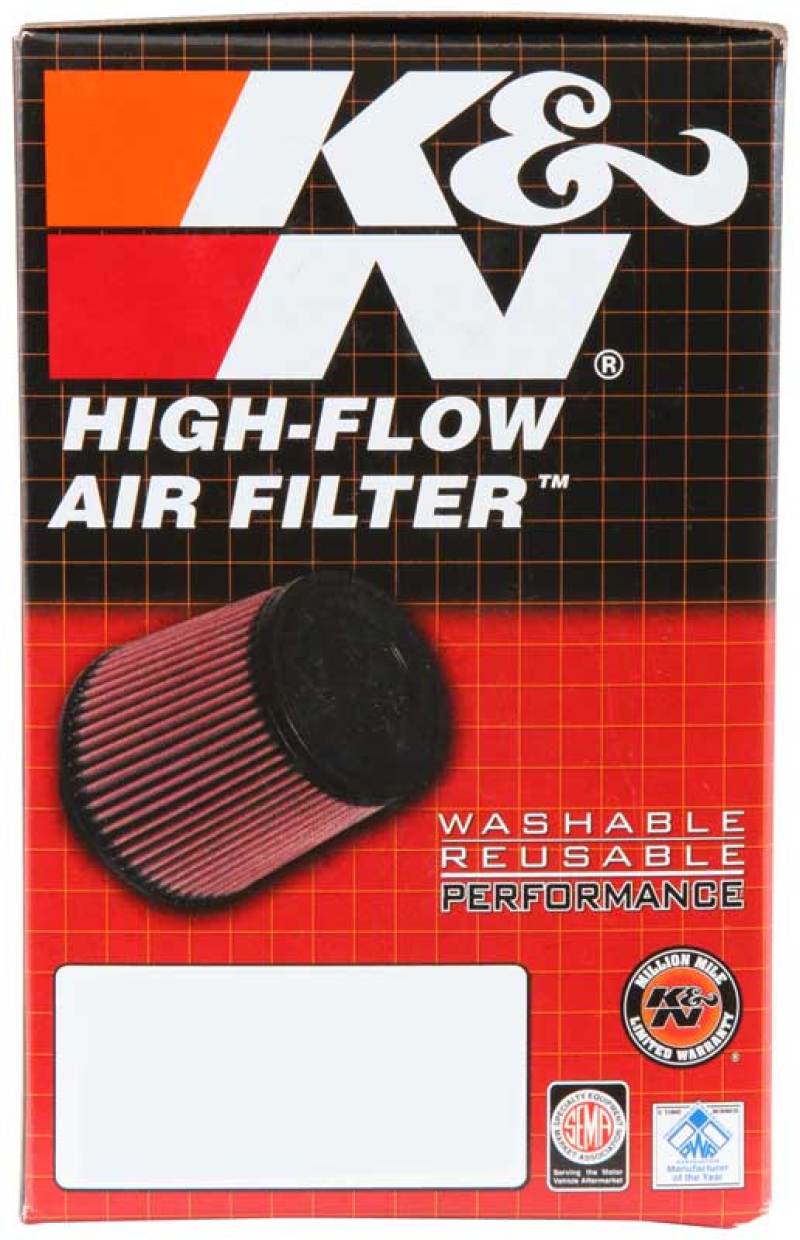 K&N Filter Universal Rubber Filter - Round Straight 3.5in Base OD x 3.5in Top OD x 5in H-SR1 Performance