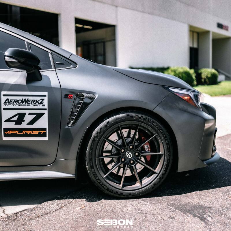 Seibon Carbon Fiber Fender Vents for 2023 Toyota GR Corolla - Part Number FD23TYGRCOR