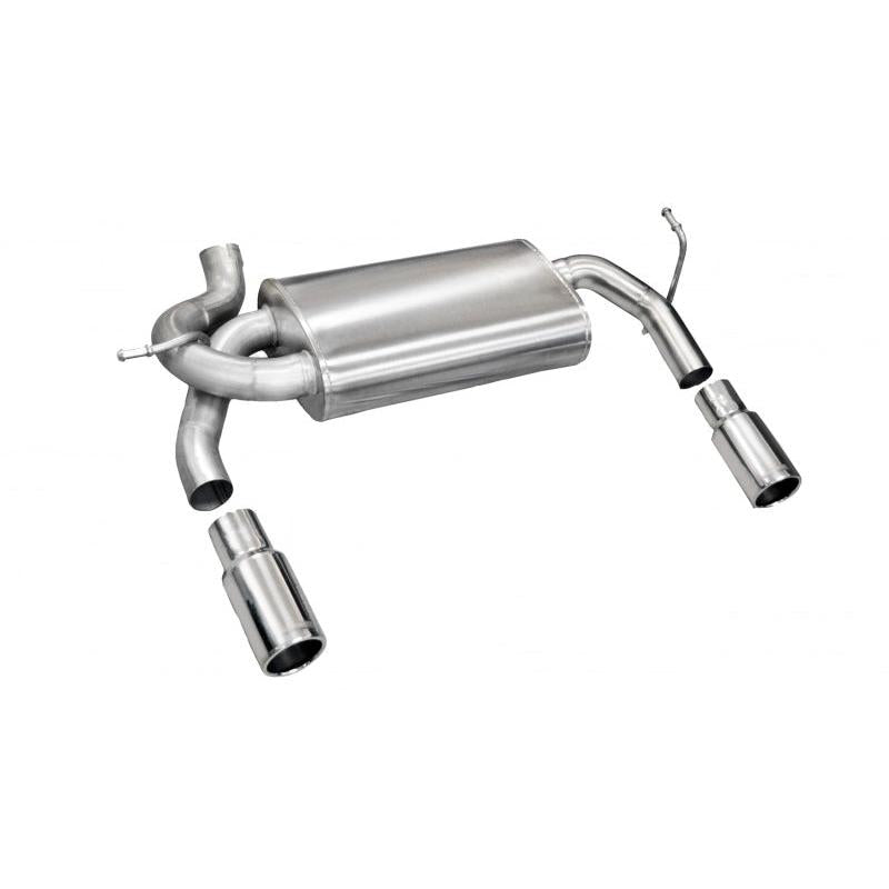 Corsa 2007-2011 Jeep Wrangler 3.8L/12-14 Wrangler 3.6L Polished Sport Axle-Back Exhaust