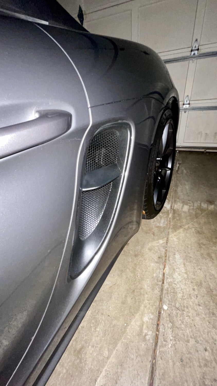Porsche 718 2020+ 4.0 Boxster & Cayman Spyder & GT4 Side Intake Radiator Grilles