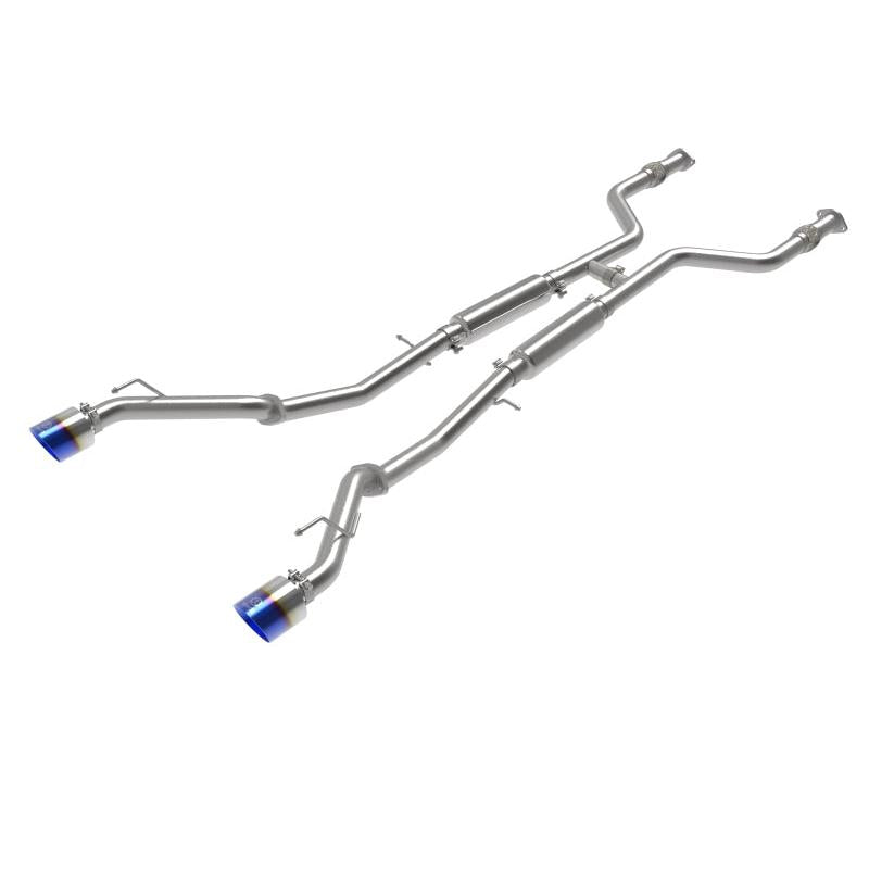 aFe POWER Takeda 2023 Nissan Z 2 1/2in 304 SS Cat-Back Exhaust System w/ Blue Flame Tips-SR1 Performance