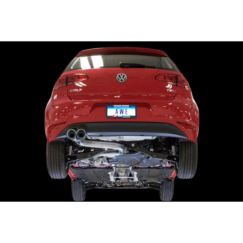 AWE Tuning VW MK7 Golf 1.8T Touring Edition Exhaust w/Chrome Silver Tips (90mm)