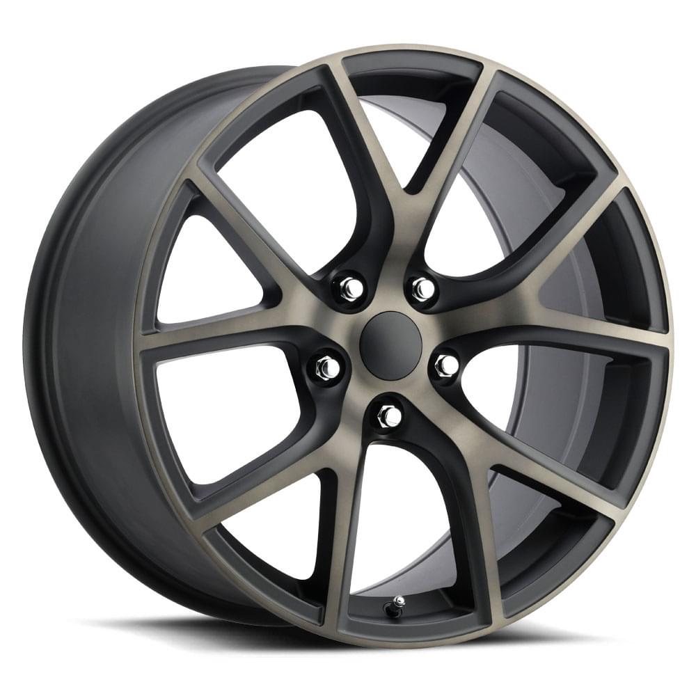 20X9 5x5 +34.7 HB 71.5 TRACKHAWK SATIN BLACK MACH FACE W/BRONZE CLEAR WITH CAP-SR1 Performance