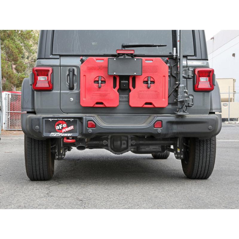 aFe MACH Force-Xp Axle-Back Exhaust System w/Black Tip 18-20 Jeep Wrangler L4-2.0T / V6-3.6L-SR1 Performance