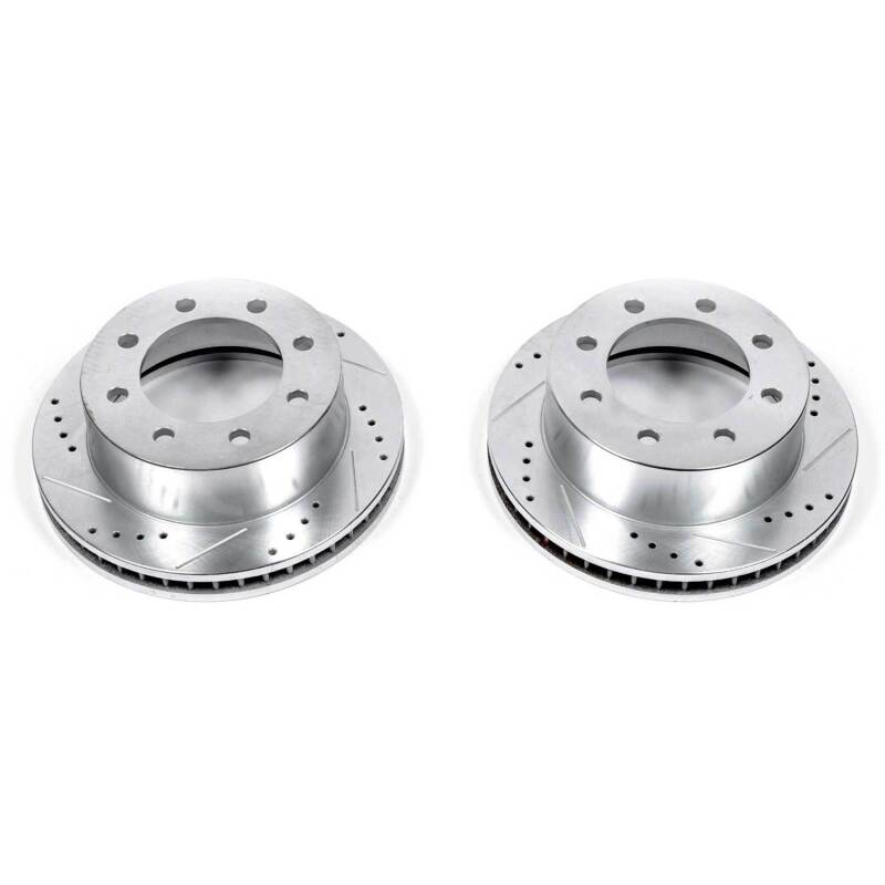 Power Stop 00-02 Dodge Ram 2500 Front Evolution Drilled & Slotted Rotors - Pair-SR1 Performance
