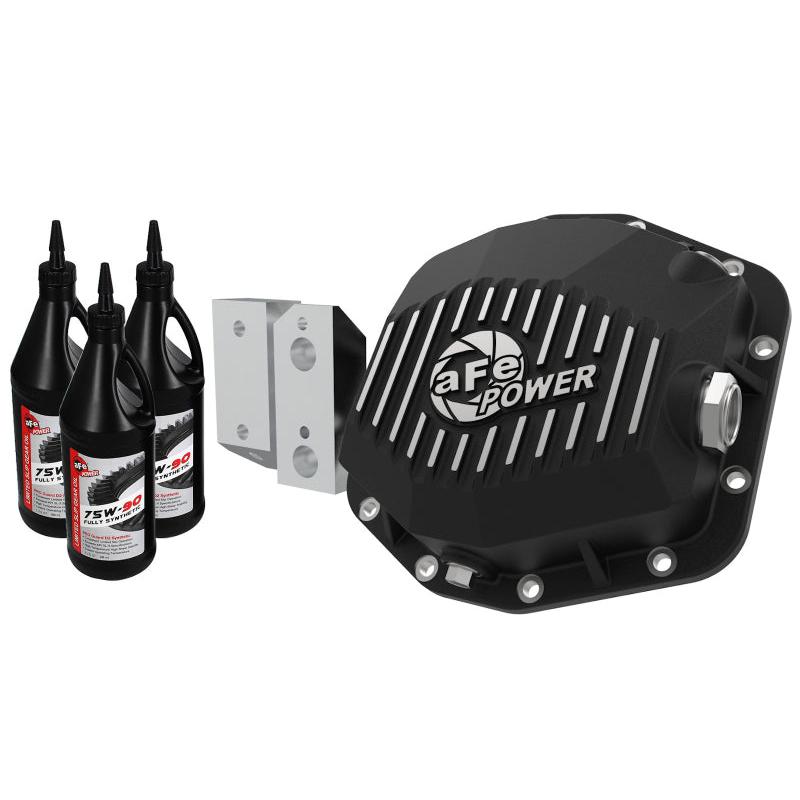 aFe 20-23 Jeep Gladiator JT (Dana M220) Pro Series Rear Differential Cover Black w/ Machined Fins-SR1 Performance