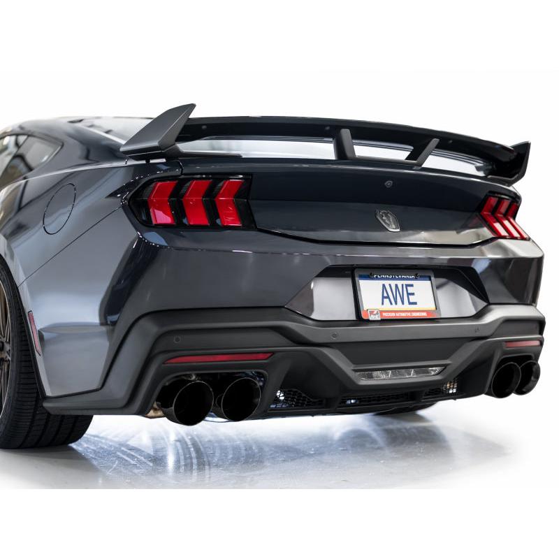 AWE 2024 Ford Mustang Dark Horse S650 RWD Track Edition Catback Exhaust w/ Quad Diamond Black Tips