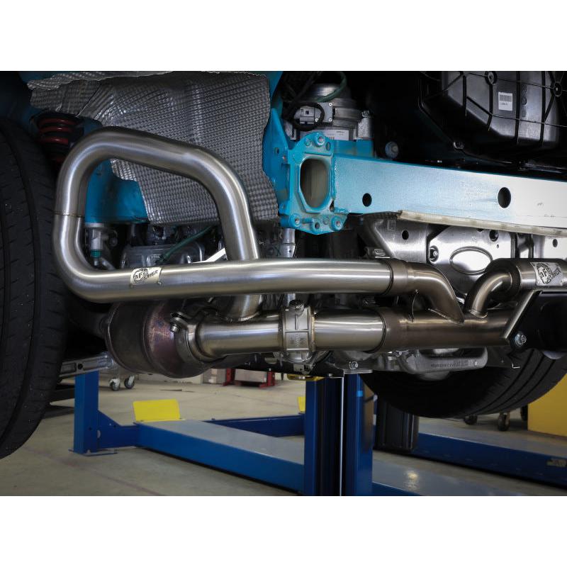 afe 14-16 Porsche 911 GT3 991.1 H6 3.8L MACH Force-Xp 304 SS Cat-Back Exhaust System w/ Brushed Tips