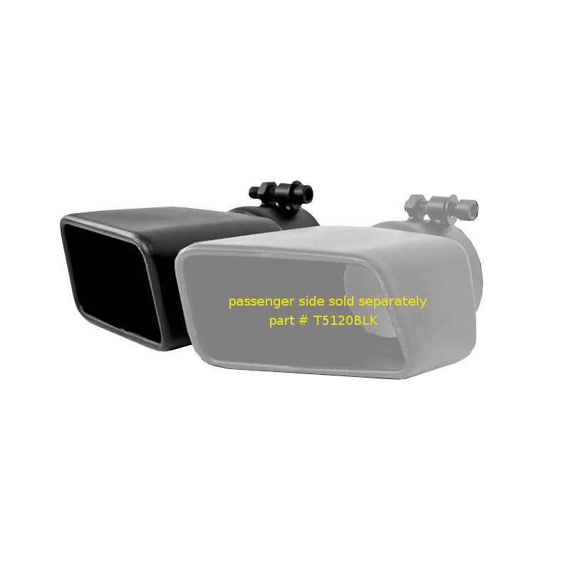 MBRP Universal Tip 4.75inx 3in Rectangle Angled Cut 3in O.D. inlet Driver Side 7.375in length Black-SR1 Performance