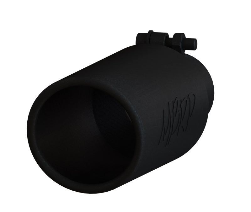 MBRP Universal Tip 4in O.D. Angled Rolled End 2.5in inlet 12in length Black-SR1 Performance