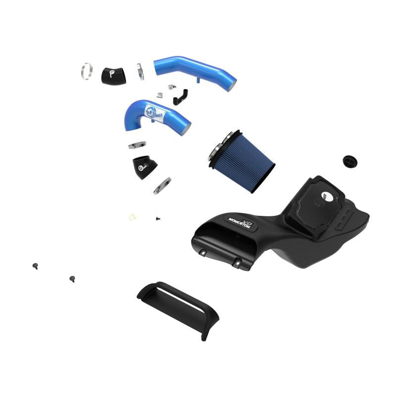 aFe 21-22 Ford F-150 Raptor V6-3.5L(tt) Momentum XP Cold Air Intake System - Blue w/ Pro 5R Filter-SR1 Performance