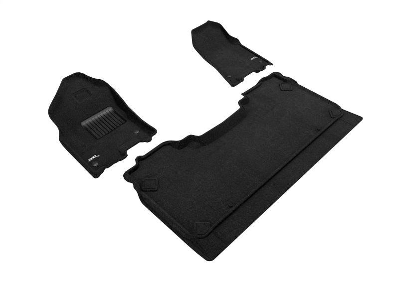 3D Maxpider 19-22 Dodge Ram 1500 Crew Cab w Bucket Front Row Elegant 1st 2nd Row - Set (Black)-SR1 Performance