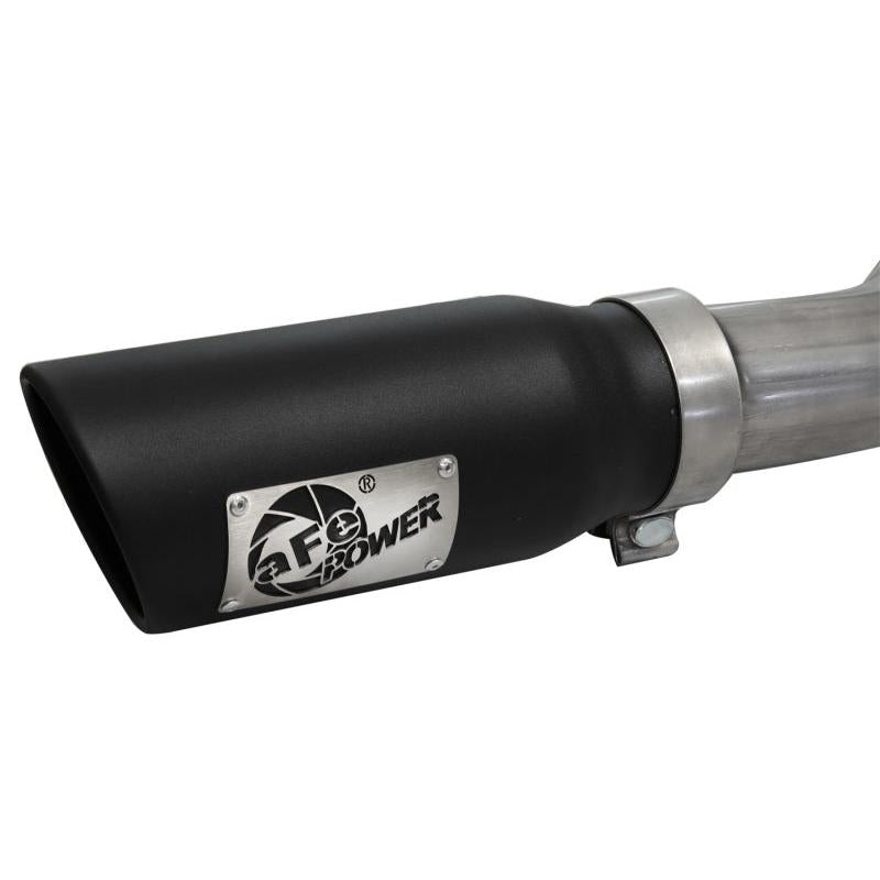aFe MACHForce XP Exhaust 3in SS Dual Side Exit CB w/ Black Tips 11-14 Ford F150 EcoBoost V6-3.5L TT-SR1 Performance
