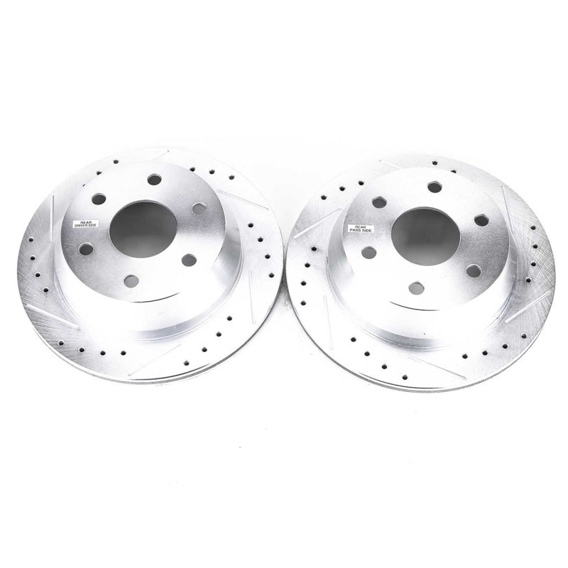 Power Stop 03-05 Chevrolet Astro Rear Evolution Drilled & Slotted Rotors - Pair-SR1 Performance
