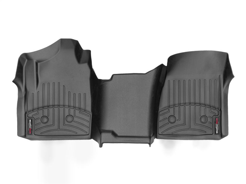 WeatherTech DigitalFit FloorLiner for Chevrolet Silverado 1500 and GMC Sierra 1500, Front Over The Hump, Black – Part #449531V