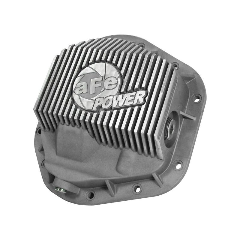 afe Front Differential Cover (Raw; Street Series); Ford Diesel Trucks 94.5-14 V8-7.3/6.0/6.4/6.7L