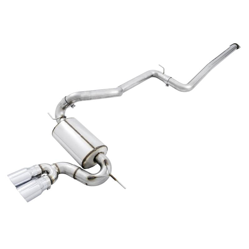 AWE Tuning Ford Focus ST Touring Edition Cat-back Exhaust - Non-Resonated - Chrome Silver Tips