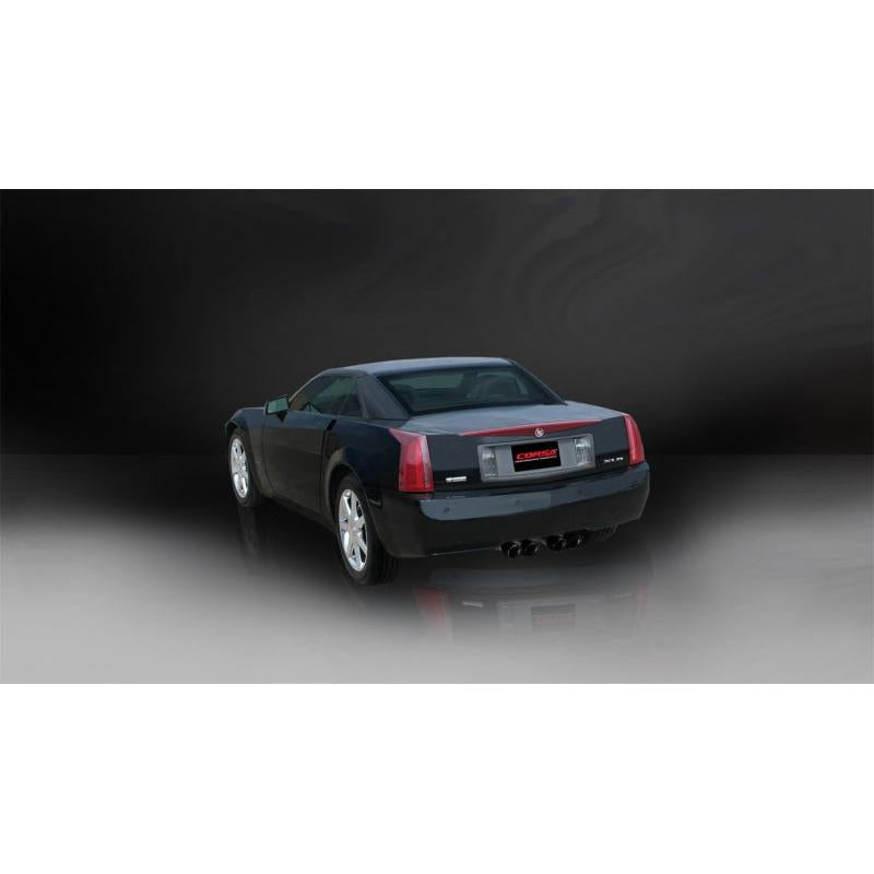 Corsa 2004-2008 Cadillac XLR 4.6L 25in Cat-Back Dual Rear w Twin 35in Black Pro-Series Tips