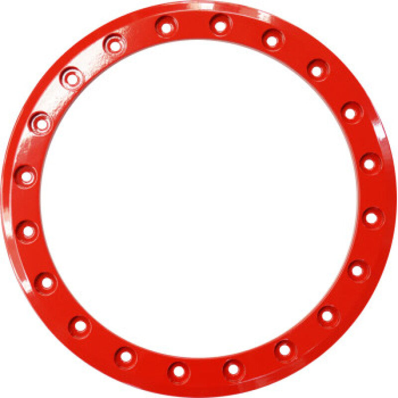 Raceline Ryno Beadlock Ring for 15-inch Wheels, 20 Hole, 12mm Thread, Red Finish