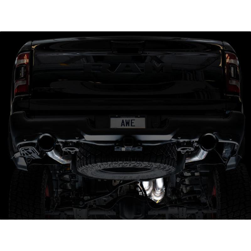 AWE Tuning 2021 RAM 1500 TRX 0FG Cat-Back Exhaust - Diamond Black Tips