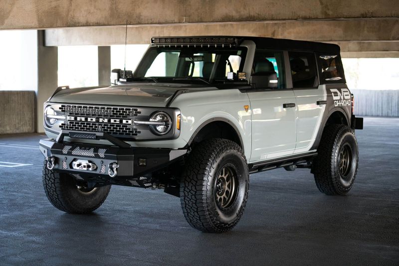 DV8 Offroad LBUN-01 Bull Bar Add-On for Ford Bronco with 13-inch Elite Series Light Bar Mount