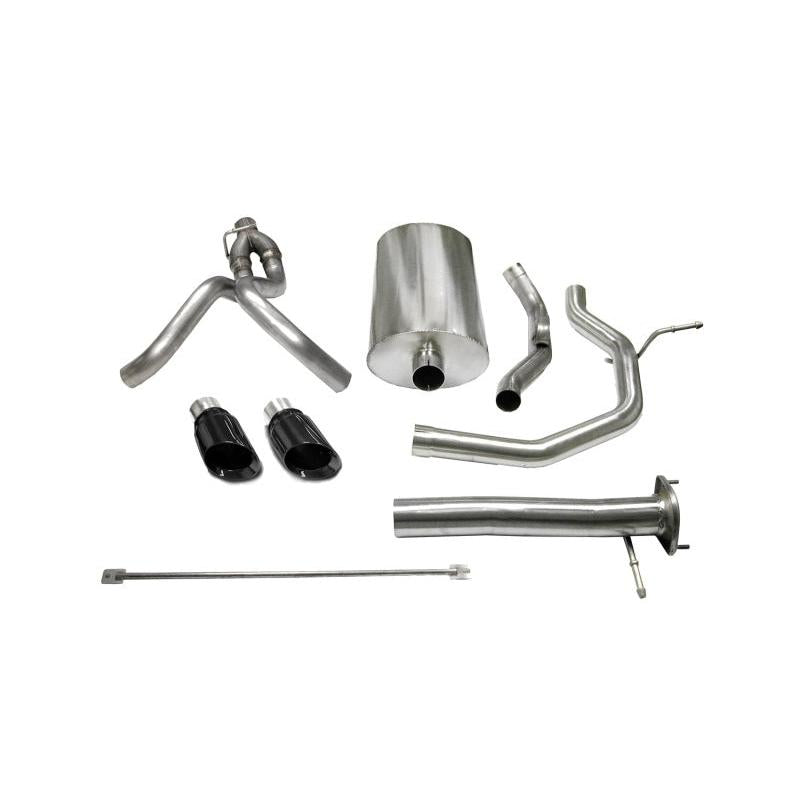 Corsa 2005-2006 Chevrolet SSR 5.3L V8 3in Cat-Back Dual Rear w Single 4in Black Pro-Series Tips