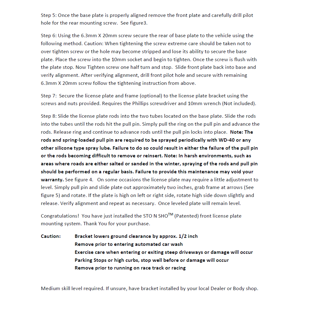 17-23 Tesla 3 License Plate Frame Bracket-SR1 Performance