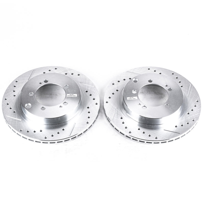 Power Stop 94-96 Dodge Stealth Rear Evolution Drilled & Slotted Rotors - Pair-SR1 Performance