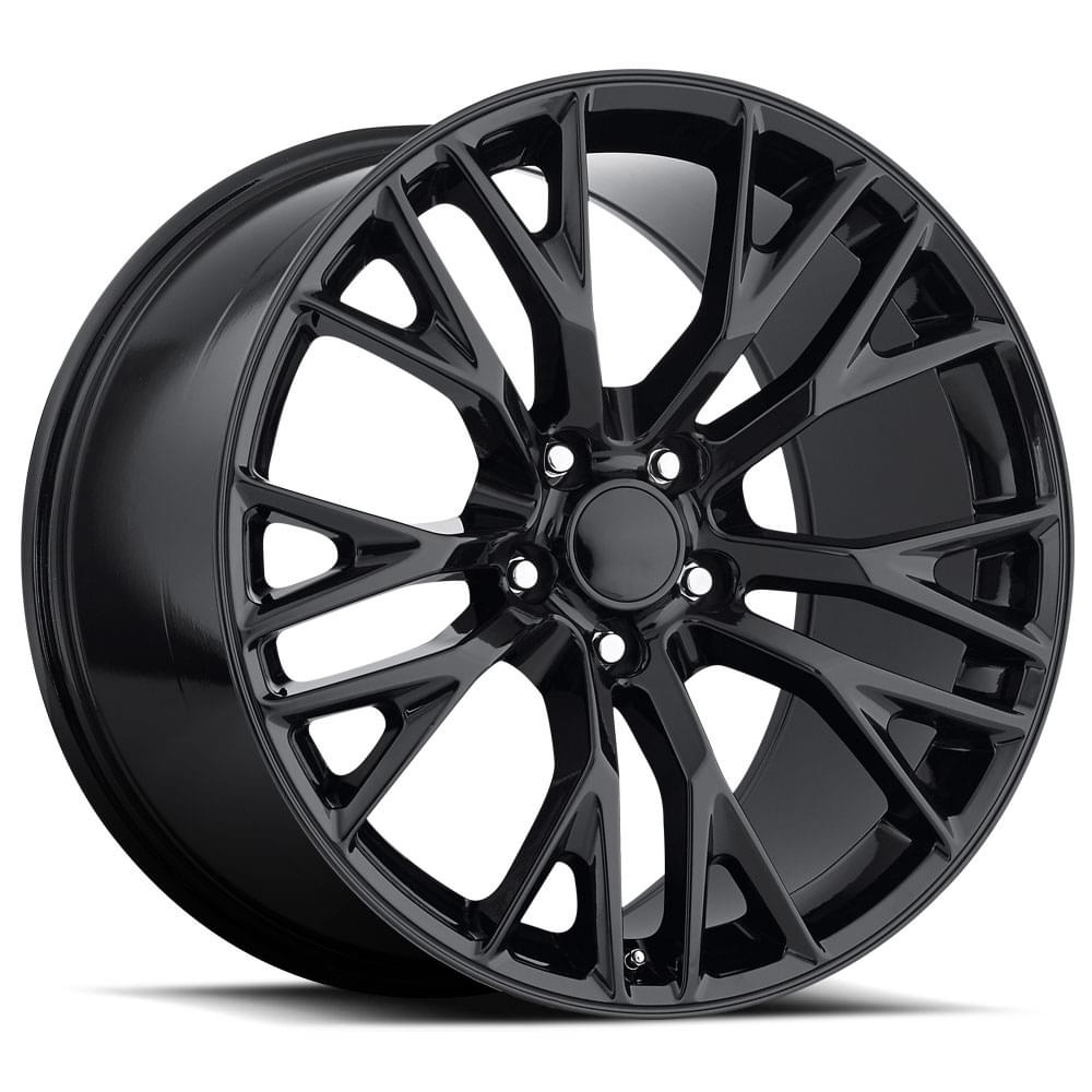 20X12 5X4.75 +59 HB 70.3 2015 C7 Z06 GLOSS BLACK WITH CAP-SR1 Performance