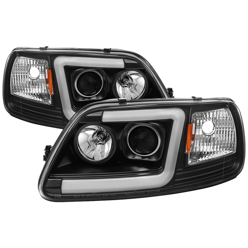 Spyder 97-03 Ford F-150 (After 6/1997) Light Bar Projector Headlights - Blk (PRO-YD-FF15097V2-LB-BK)-SR1 Performance