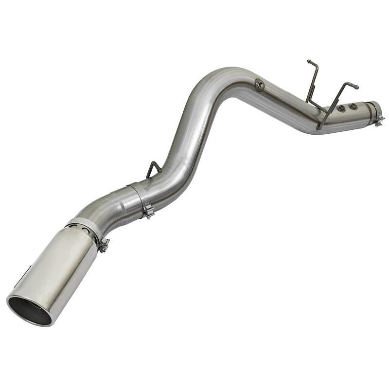 aFe LARGE BORE HD 5in 409-SS DPF-Back Exhaust w/Polished Tip 2017 GM Duramax V8-6.6L (td) L5P