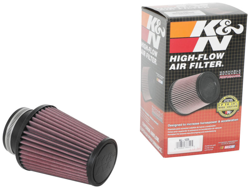 K&N Universal Clamp-On Air Filter 3in Flange ID x 5in Base OD x 3.5in Top OD x 6in Height-SR1 Performance