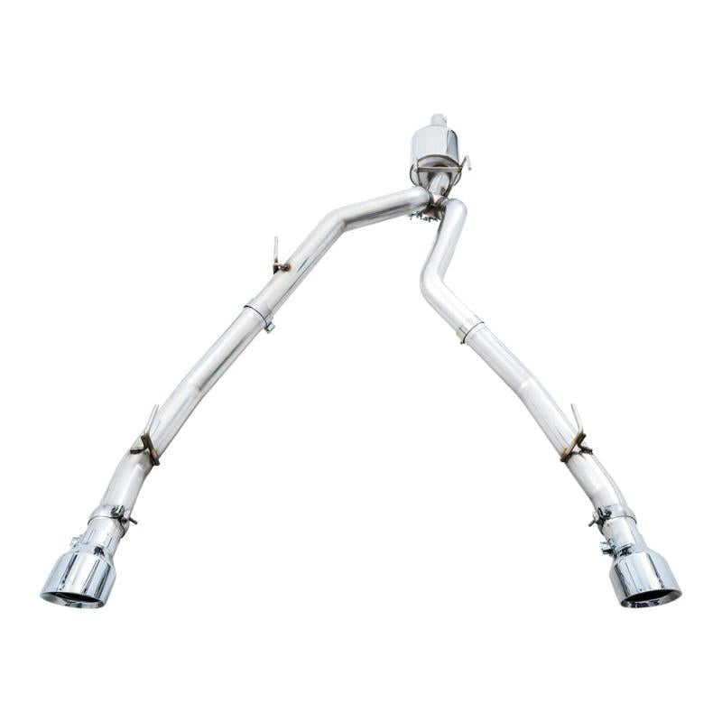 AWE Tuning 09-18 RAM 1500 5.7L (w/Cutouts) 0FG Dual Rear Exit Cat-Back Exhaust - Chrome Silver Tips