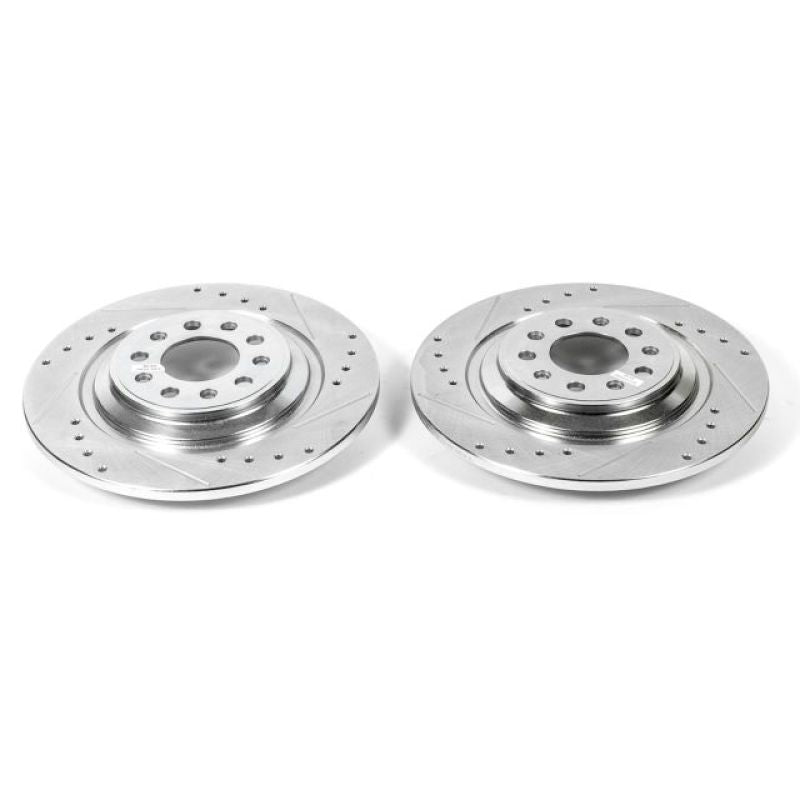 Power Stop 14-19 Jeep Cherokee Rear Evolution Drilled & Slotted Rotors - Pair-SR1 Performance