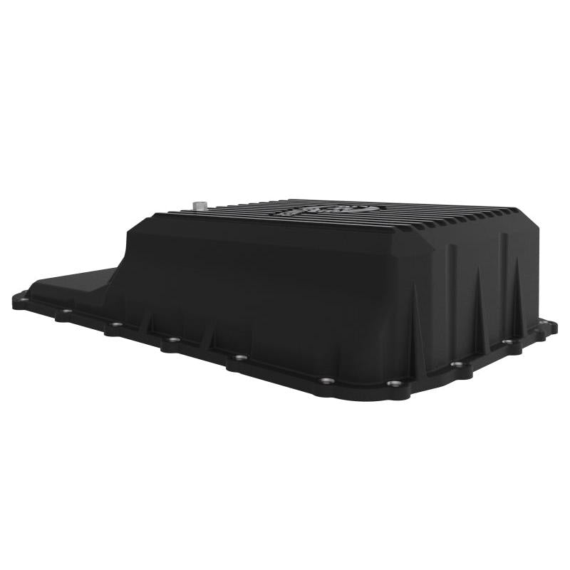 aFe 20-21 Ford Truck w/ 10R140 Transmission Pan Black POWER Street Series w/ Machined Fins-SR1 Performance