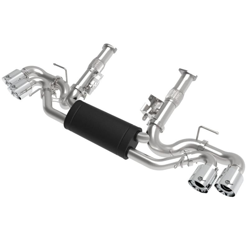 aFe MACH Force-Xp 2-1/2in 304SS Cat-Back 2020 Chevy Corvette (C8) 6.2L - Polished Tip-SR1 Performance