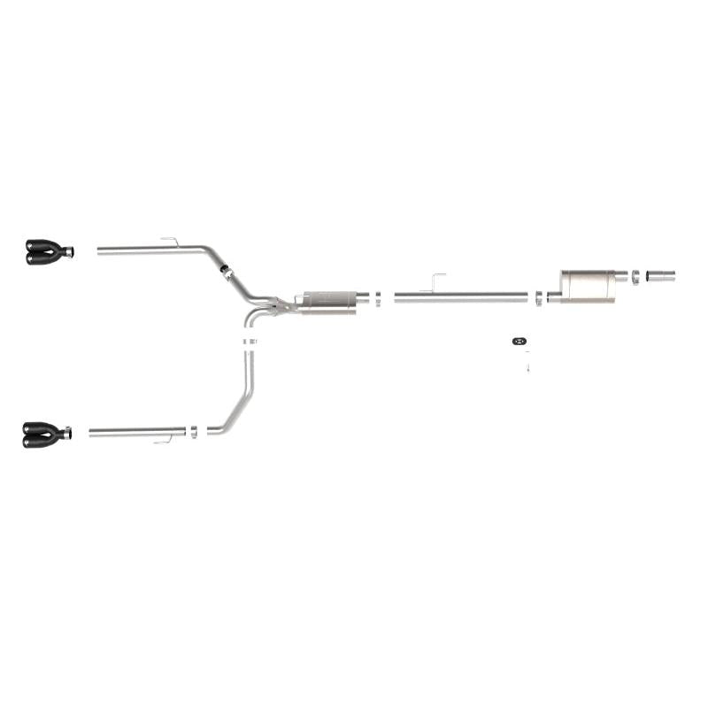 aFe Vulcan Series 3in-2-1/2in 304 SS Cat-Back 2020 Jeep Gladiator (JT) V6-3.6L w/ Black Tips-SR1 Performance