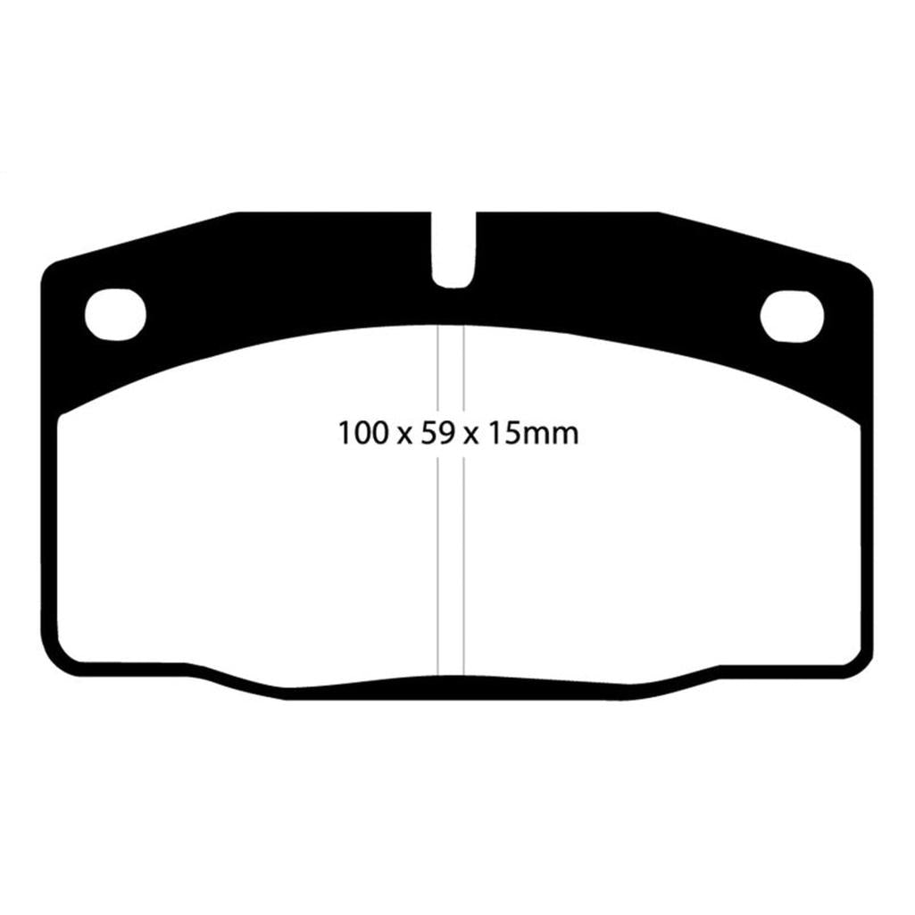 EBC Yellowstuff Front Brake Pads for 1988-1990 Pontiac Fiero and LeMans – Part Number DP4325R