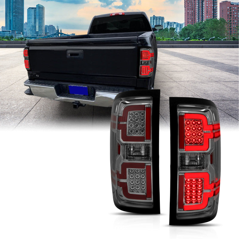 ANZO 2014-2018 Chevy Silverado 1500 LED Taillights Smoke-SR1 Performance